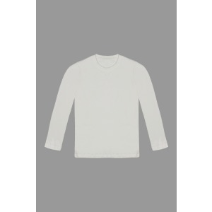 Ekru uzun kol beden eğitimi t-shirt
