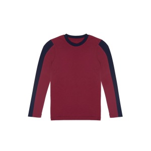 Bordo uzun kol t-shirt