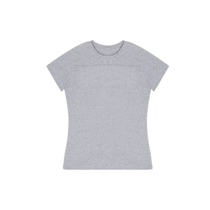 Kız kısa kol gri melanj t-shirt