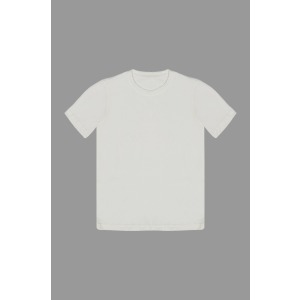 Ekru kısa kol beden eğitimi t-shirt